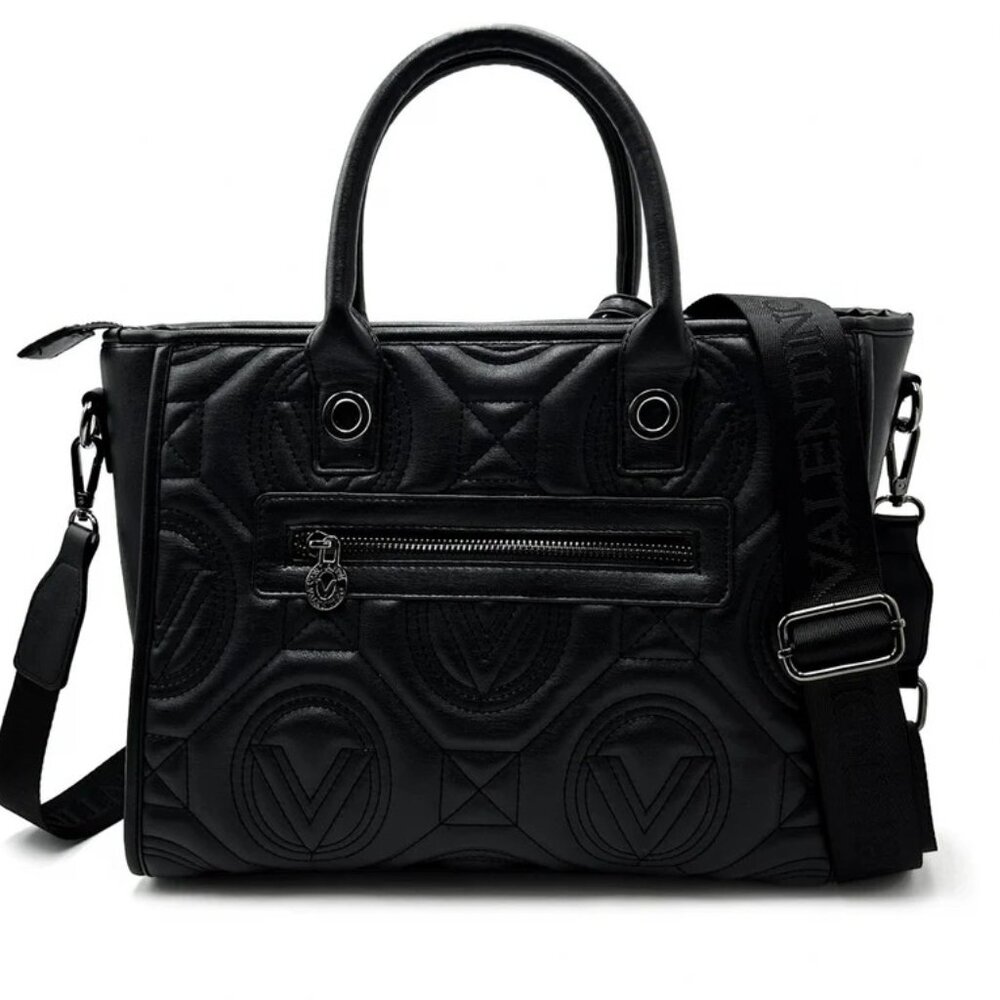 NWT Valentino Orlandi Quilted Tote With Matching Wallet and crossbody strap - Picture 2 of 12